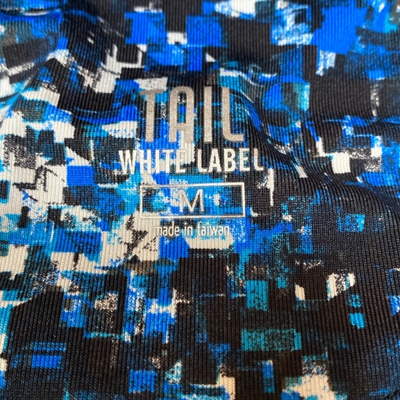 Tail Golf Dress Size Medium White Label Sleeveless 1/4 Zip Royal Blue/Black - Picture 3 of 11